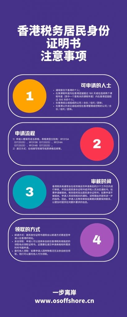 香港税务居民身份证明书注意事项
